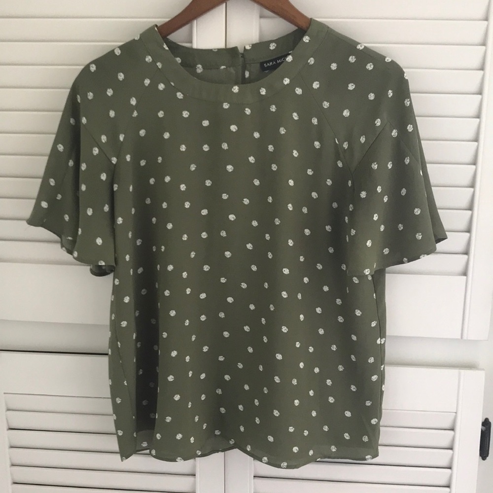 Sara Michelle green blouse